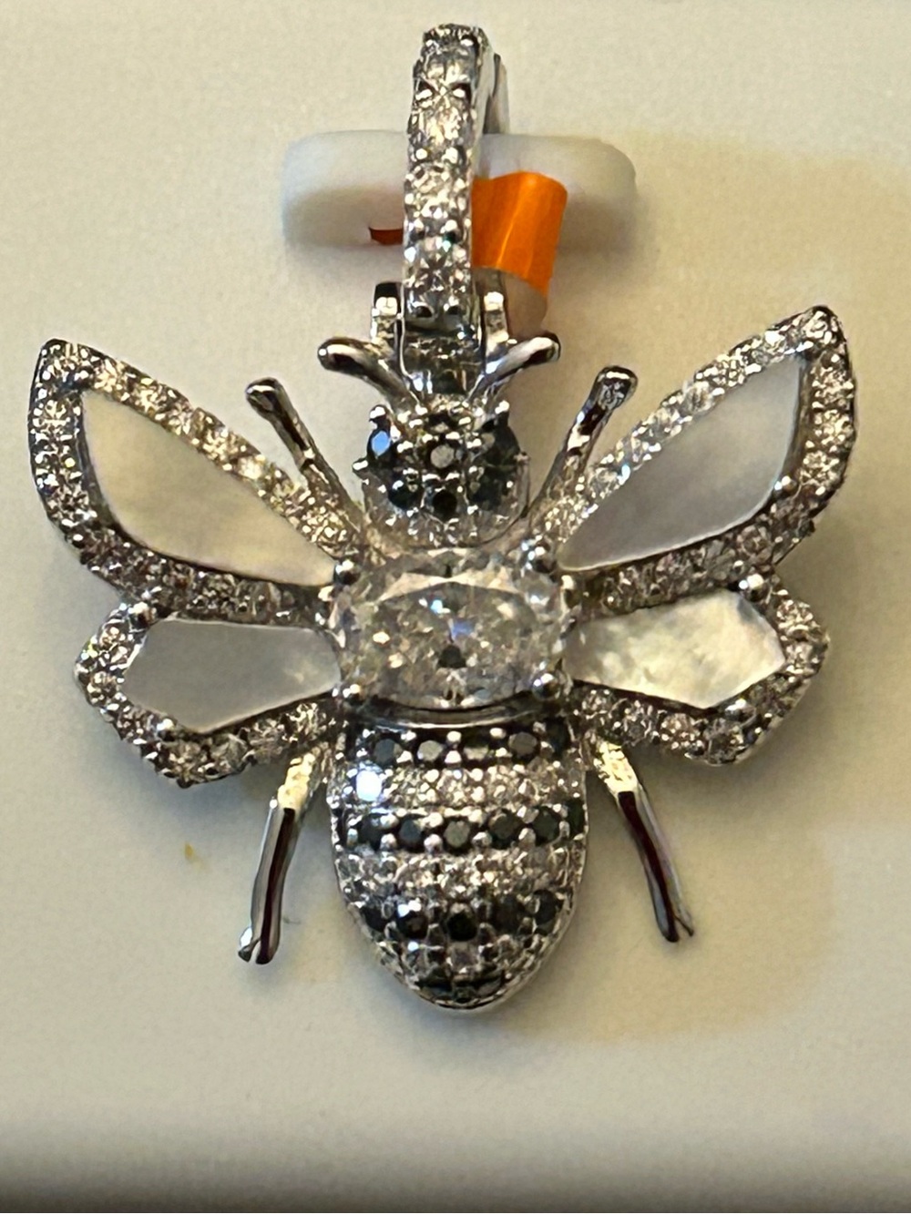 2.00CTW Moissanite Bumblebee 🐝 Pendant Necklace 925 Sterling Silver w/Open Bail